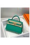 Hermes Kelly Mini II Bag In Vert Jade Epsom Leather GHW Replica