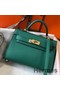 Hermes Kelly Mini II Bag In Vert Vertigo Epsom Leather GHW Replica