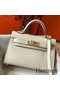 Hermes Kelly Mini II Bag In White Epsom Leather GHW Replica