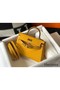 Hermes Kelly Mini II Bag In Yellow Embossed Crocodile Leather Replica