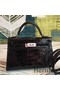 Hermes Kelly Mini II Handmade Bag In Black Alligator Crocodile Replica