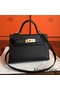 Hermes Kelly Mini II Handmade Bag In Black Epsom Leather Replica