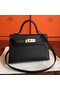 Hermes Kelly Mini II Handmade Bag In Black Epsom Leather Replica