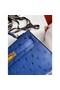 Hermes Kelly Mini II Handmade Bag In Blue Electric Ostrich Leather Replica