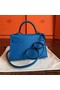 Hermes Kelly Mini II Handmade Bag In Blue Izmir Epsom Leather Replica