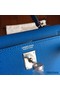 Hermes Kelly Mini II Handmade Bag In Blue Izmir Epsom Leather Replica