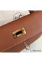 Hermes Kelly Mini II Handmade Bag In Gold Swift Calfskin Replica