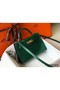 Hermes Kelly Mini II Handmade Bag In Green Crocodile Embossed Leather Replica