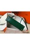 Hermes Kelly Mini II Handmade Bag In Green Crocodile Embossed Leather Replica