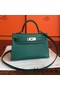 Hermes Kelly Mini II Handmade Bag In Malachite Epsom Leather Replica