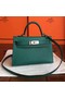 Hermes Kelly Mini II Handmade Bag In Malachite Epsom Leather Replica
