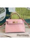 Hermes Kelly Mini II Handmade Bag In Nude Alligator Crocodile Replica