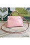 Hermes Kelly Mini II Handmade Bag In Nude Alligator Crocodile Replica