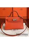 Hermes Kelly Mini II Handmade Bag In Orange Epsom Leather Replica