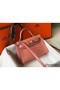Hermes Kelly Mini II Handmade Bag In Pink Crocodile Embossed Leather Replica