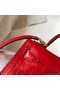 Hermes Kelly Mini II Handmade Bag In Red Crocodile Embossed Leather Replica