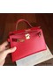 Hermes Kelly Mini II Handmade Bag In Red Epsom Leather Replica