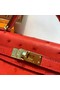 Hermes Kelly Mini II Handmade Bag In Red Ostrich Leather Replica