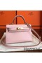 Hermes Kelly Mini II Handmade Bag In Rose Dragee Swift Calfskin Replica