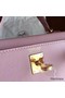 Hermes Kelly Mini II Handmade Bag In Rose Dragee Swift Calfskin Replica