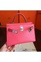 Hermes Kelly Mini II Handmade Bag In Rose Lipstick Chevre Leather Replica