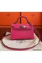 Hermes Kelly Mini II Handmade Bag In Rose Tyrien Epsom Leather Replica