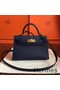 Hermes Kelly Mini II Handmade Bag In Sapphire Epsom Leather Replica