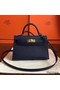 Hermes Kelly Mini II Handmade Bag In Sapphire Epsom Leather Replica