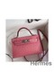 Hermes Kelly Mini II Handmade Bag In Terre Cutie Ostrich Leather Replica