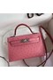 Hermes Kelly Mini II Handmade Bag In Terre Cutie Ostrich Leather Replica
