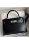 Hermes Kelly Mini II Sellier Handmade Bag In Black Box Calfskin Replica