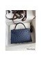 Hermes Kelly Mini II Sellier Handmade Bag In Blue Iris Ostrich Leather Replica