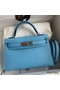 Hermes Kelly Mini II Sellier Handmade Bag In Celeste Epsom Calfskin Replica
