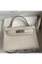Hermes Kelly Mini II Sellier Handmade Bag In Craie Epsom Calfskin Replica
