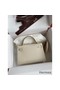 Hermes Kelly Mini II Sellier Handmade Bag In Craie Swift Calfskin Replica