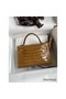 Hermes Kelly Mini II Sellier Handmade Bag In Ficelle Shiny Alligator Leather Replica