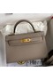 Hermes Kelly Mini II Sellier Handmade Bag In Gris Asphalt Epsom Calfskin Replica