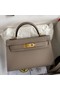 Hermes Kelly Mini II Sellier Handmade Bag In Gris Asphalt Epsom Calfskin Replica