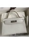 Hermes Kelly Mini II Sellier Handmade Bag In Gris Pale Epsom Calfskin Replica