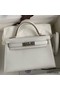 Hermes Kelly Mini II Sellier Handmade Bag In Gris Pale Epsom Calfskin Replica