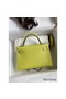 Hermes Kelly Mini II Sellier Handmade Bag In Jaune Bourgeon Chevre Mysore Leather Replica