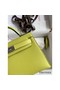 Hermes Kelly Mini II Sellier Handmade Bag In Jaune Bourgeon Chevre Mysore Leather Replica