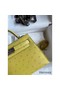 Hermes Kelly Mini II Sellier Handmade Bag In Lime Ostrich Leather Replica