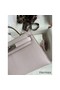 Hermes Kelly Mini II Sellier Handmade Bag In Mauve Pale Chevre Mysore Leather Replica