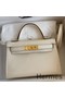 Hermes Kelly Mini II Sellier Handmade Bag In Nata Epsom Calfskin Replica