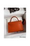 Hermes Kelly Mini II Sellier Handmade Bag In Orange Chevre Mysore Leather Replica