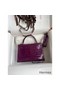 Hermes Kelly Mini II Sellier Handmade Bag In Purple Shiny Alligator Leather Replica