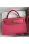 Hermes Kelly Mini II Sellier Handmade Bag In Rose Azalee Epsom Calfskin Replica