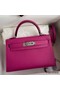 Hermes Kelly Mini II Sellier Handmade Bag In Rose Purple Epsom Calfskin Replica