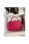 Hermes Kelly Mini II Sellier Handmade Bag In Rose Red Epsom Calfskin Replica